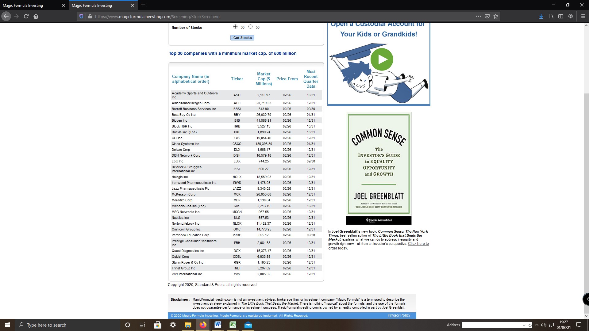 Official Magic Formula Site